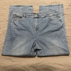 Dex Blue High Rise Women's Denim Jeans Size 22 Stretch Wide Leg